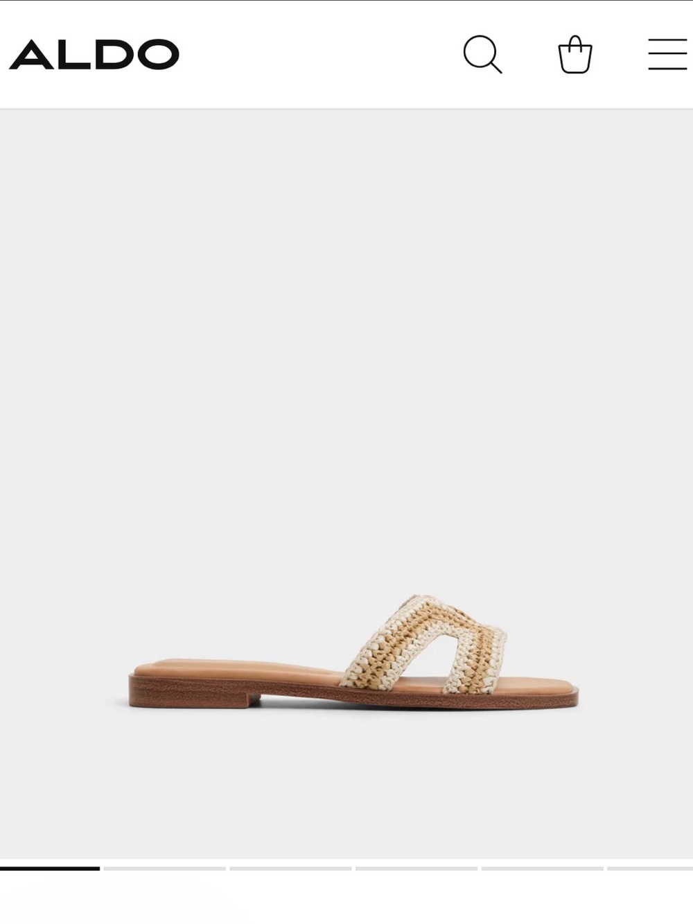 New Aldo Itsandal -  Beige Slide Sandals - Women's Casual Flat Slides
